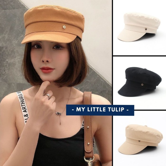 TOPI MILITARY WANITA PRIA TOPI KEREN CEWEK TOPI BAGUS KEKINIAN KOREA