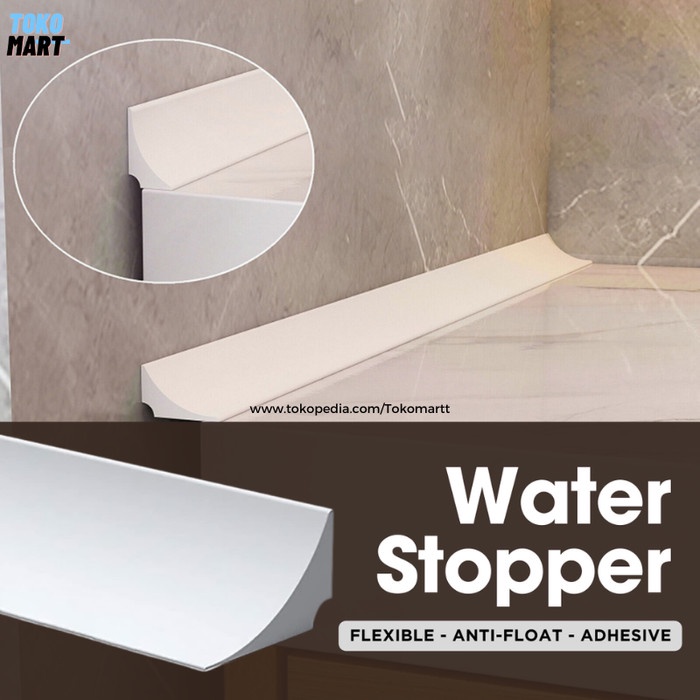 Karet Penghalang Air Kamar Mandi Pintu Water Stopper Sealing Strip 1CM