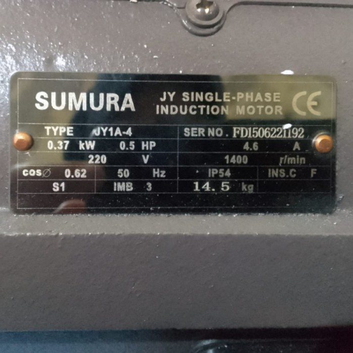 SUMURA Dinamo Listrik 1/2HP 0.5HP 1/2 HP 1/2 PK 0.5 PK Elektrik Motor