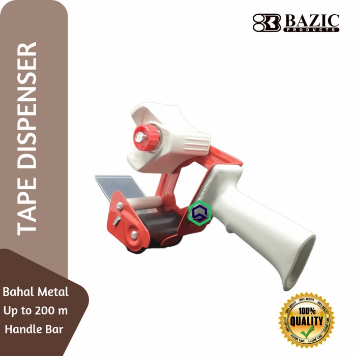 

pintar- Bazic Tape Gun Handle Tape Dispenser Bahan Besi Pemotong Lakban 2 Inch