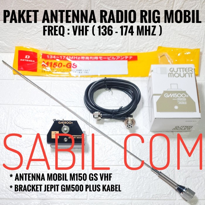 Paling Baik Paket Antena Radio Rig Mobil Vhf Plus Bracket Gm500 M150 Antenna Mobil