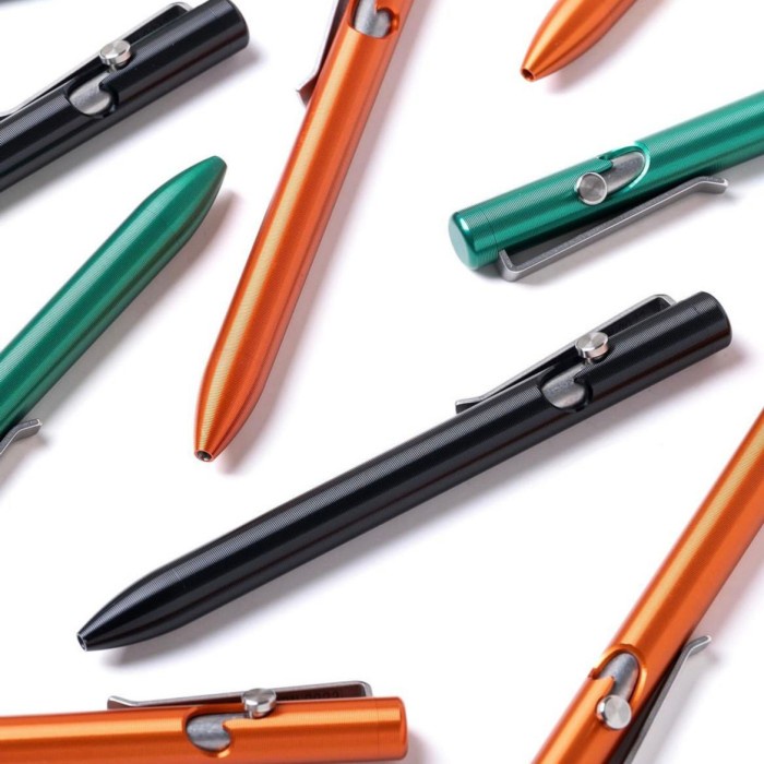 

TACTILE TURN ALUMINIUM BOLT ACTION TACTICAL BALLPOINT PEN / PULPEN