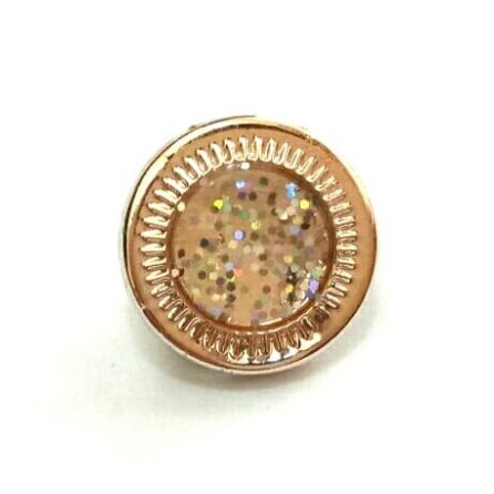 

100 pcs Diameter 13 mm - Kancing Jamur Gliter Emas - Kancing Emas