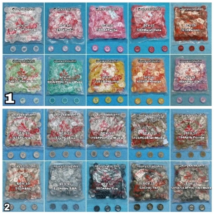 

Kancing Italy SCV-10 24L/4 /15mm Tulip (1gros@144pcs)