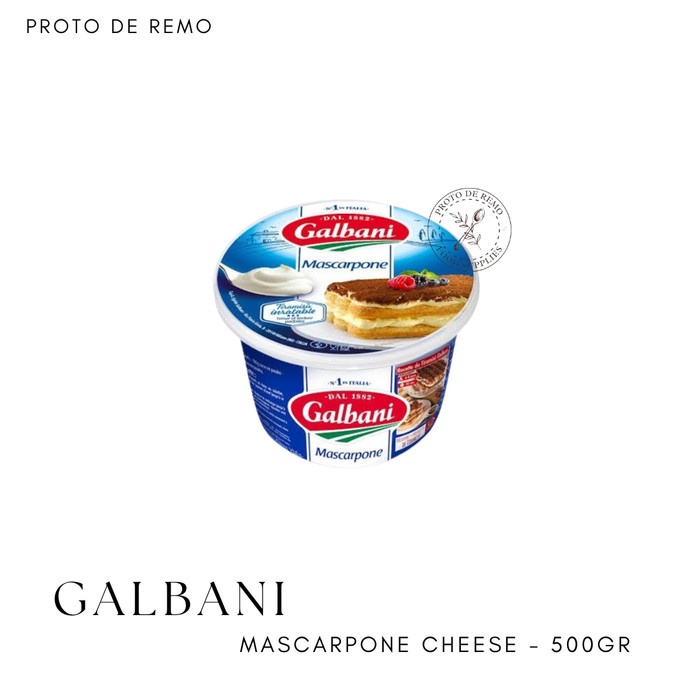 

Terbaru Galbani Mascarpone Cheese Italy - 500Gr & 250G Ready