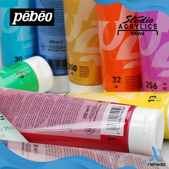 

pintar- Cat Akrilik Pebeo Studio Fine Acrylic 100ml Paint Color - 01/02