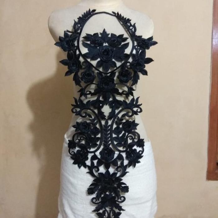 pintar-  Renda bordir gamis/kebaya/baju pesta ( model kamisem)
