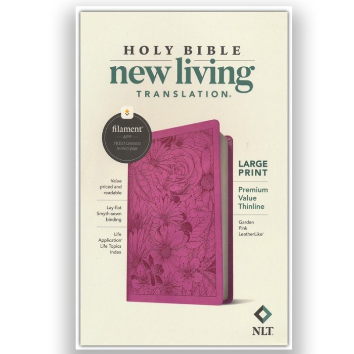 

NLT Large-Print Premium Value Thinline Bible, Filament Enabled Edition