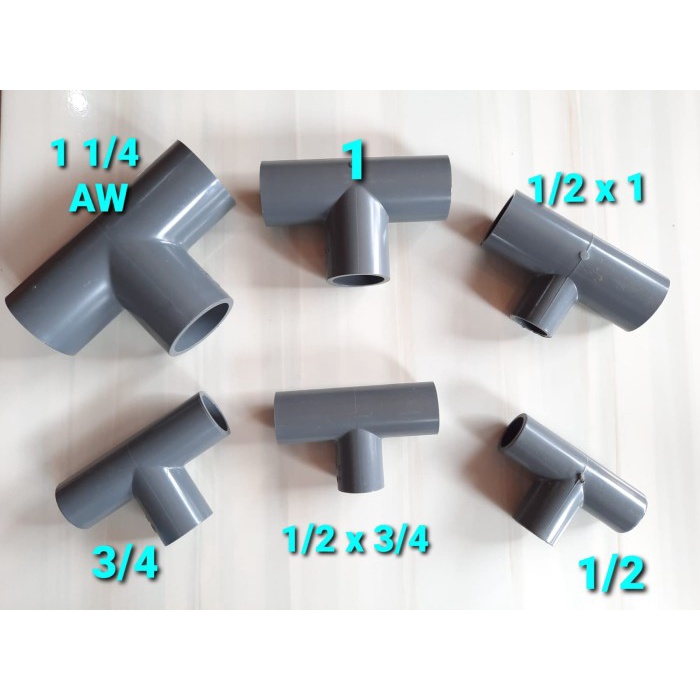 Tee pipa PVC / fitting pipa sbungan