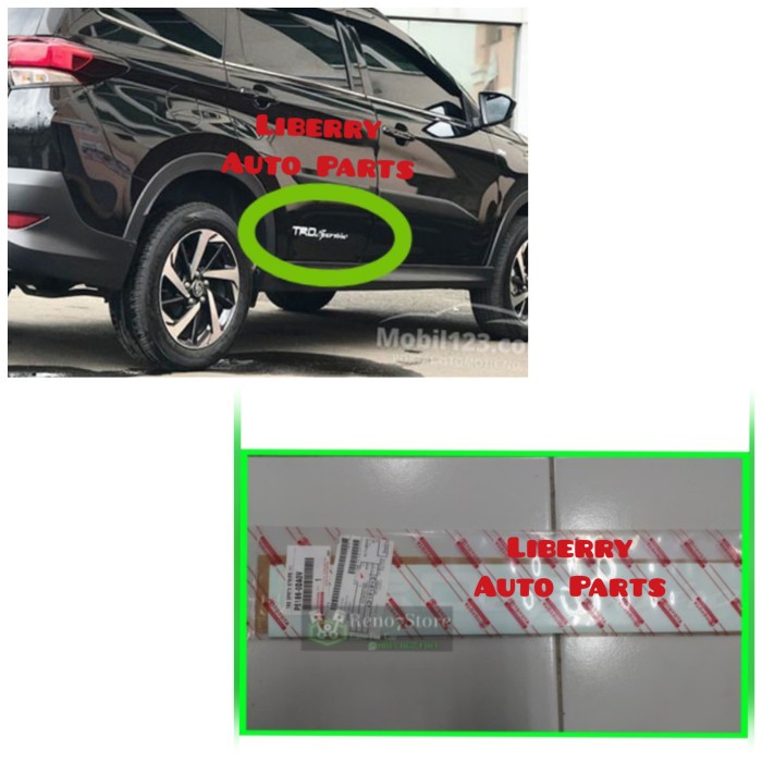ORIGINAL.. STICKER / STIKER / TRD SPORTIVO / RUSH TERIOS 2018-2019 PUTIH ORIGINAL