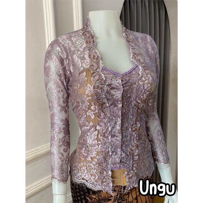 New (Kebaya Saja) Manika - Kebaya Bali Jadi Metalik Twotone Payet Atasan Baju Readyy