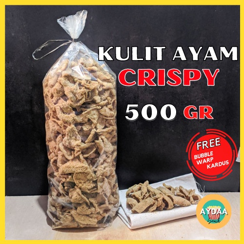 

..... Kripik Keripik Kulit Ayam Crispy Original 500Gram Bumbu Rempah Asli