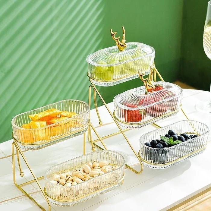 

TERMURAH Ready Toples Tempat Buah Snack Makanan Ringan Wadah Buah Dengan Tatakan KQ230