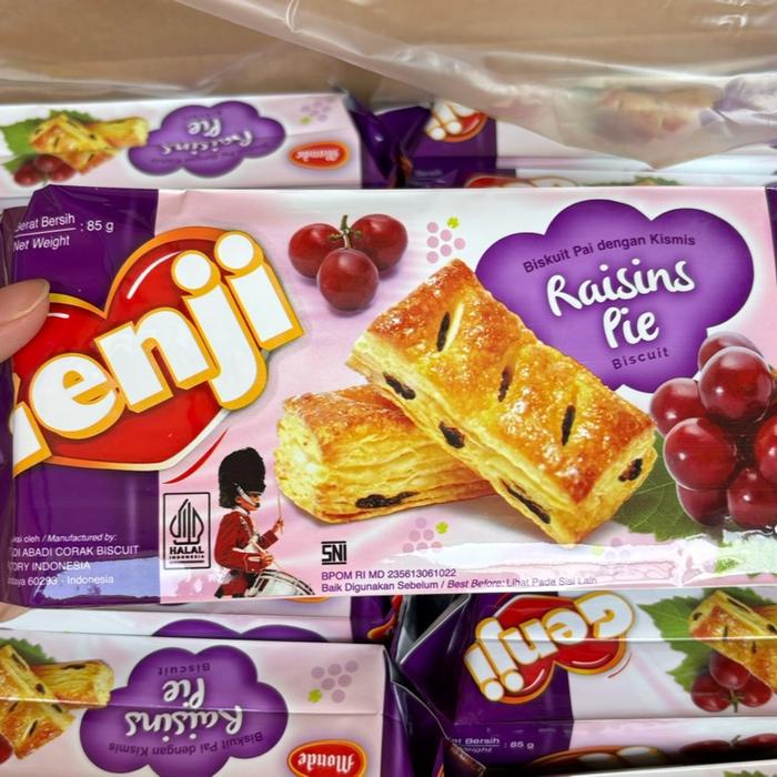 

TERMURAH Agen distributor makanan ringan snack cemilan biskuit monde genji raisins pie biscuit pai