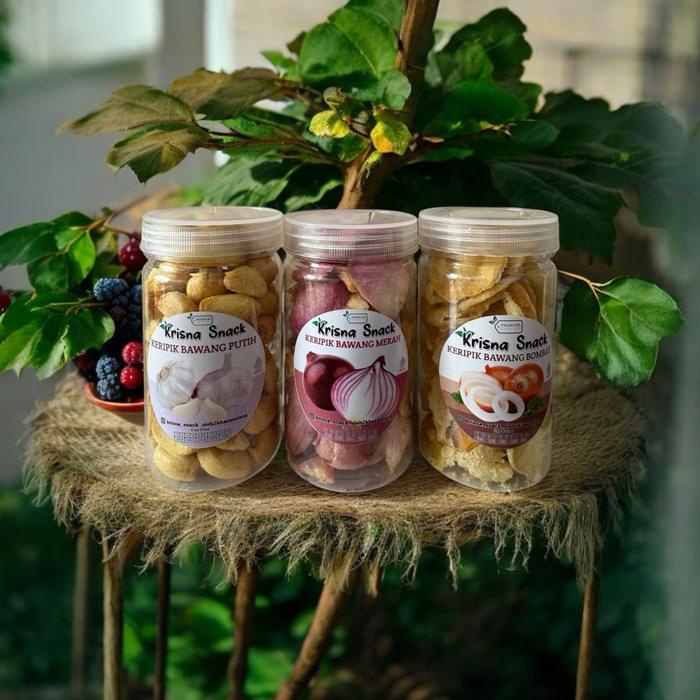 

Paket 3 Toples Keripik Bawang Putih, Bawang Merah Dan Bawang Bombay Volume Toples 300Ml