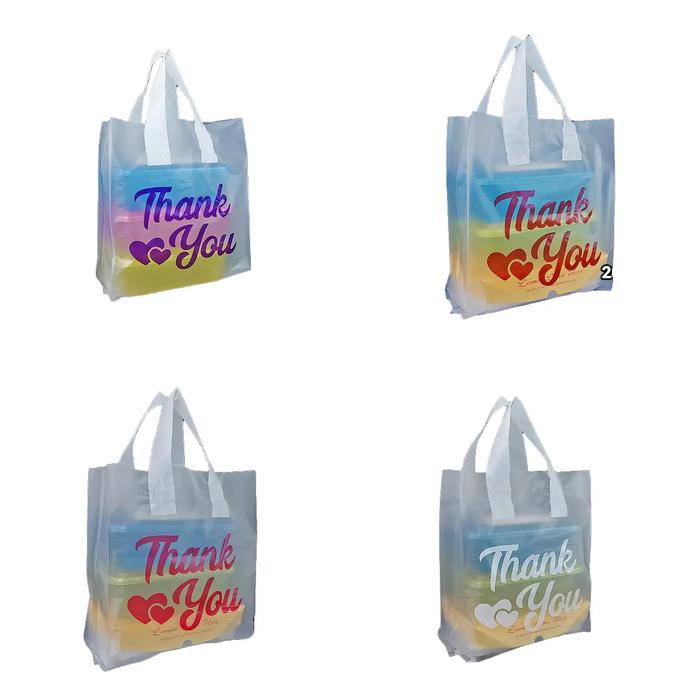 

party- Softhandel Plastik 20x30 Motif THANK YOU isi 50 Tas Dove Ulang Tahun / Bingkisan Ultah