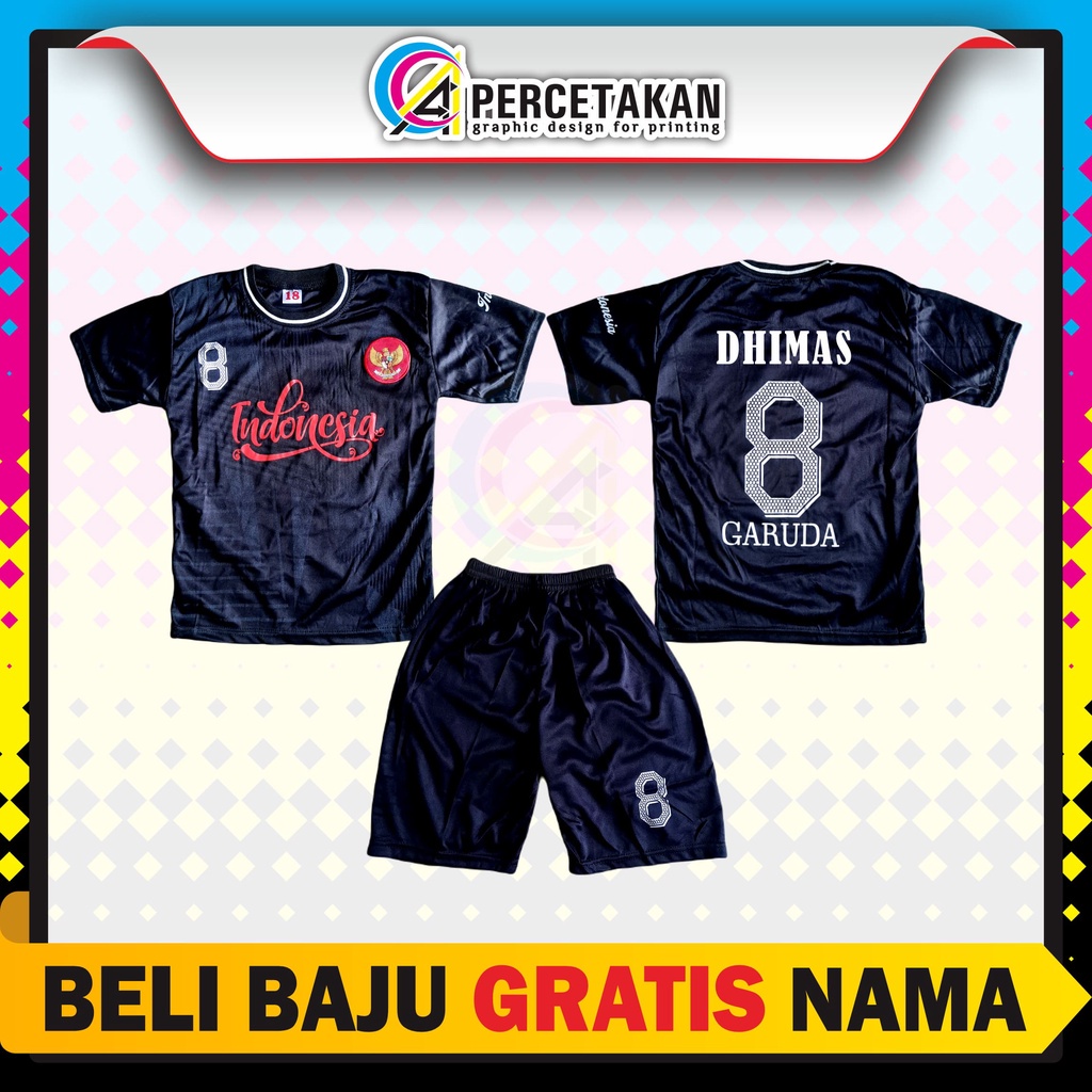 JERSEY TIMNAS INDONESIA TERBARU SETELAN GRATIS SABLON NAMA, BAJU FUTSAL, KAOS FUTSAL OLAHRAGA ANAK,
