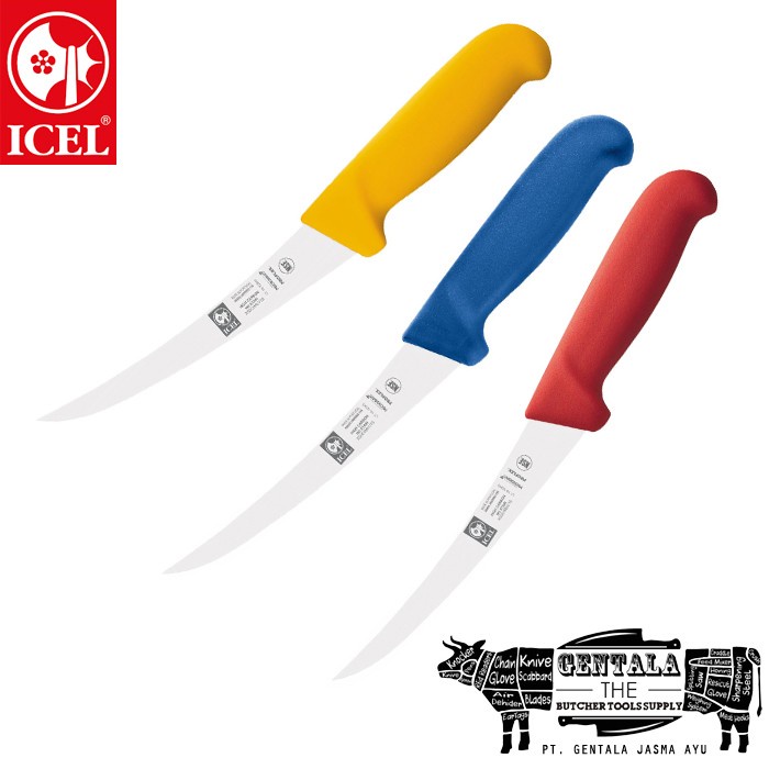 PREMIUM Pisau ICEL, Boning Knife 13cm Curved Pointed, Pisau Pemisah Daging