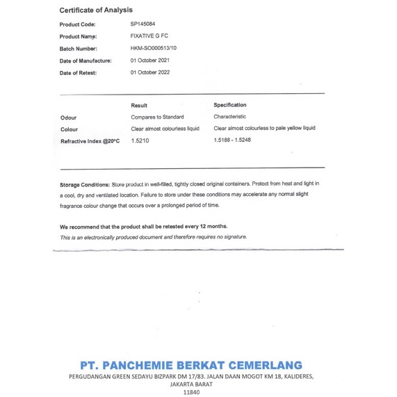 Fixative / Penguat Parfum / Galaxolide Base