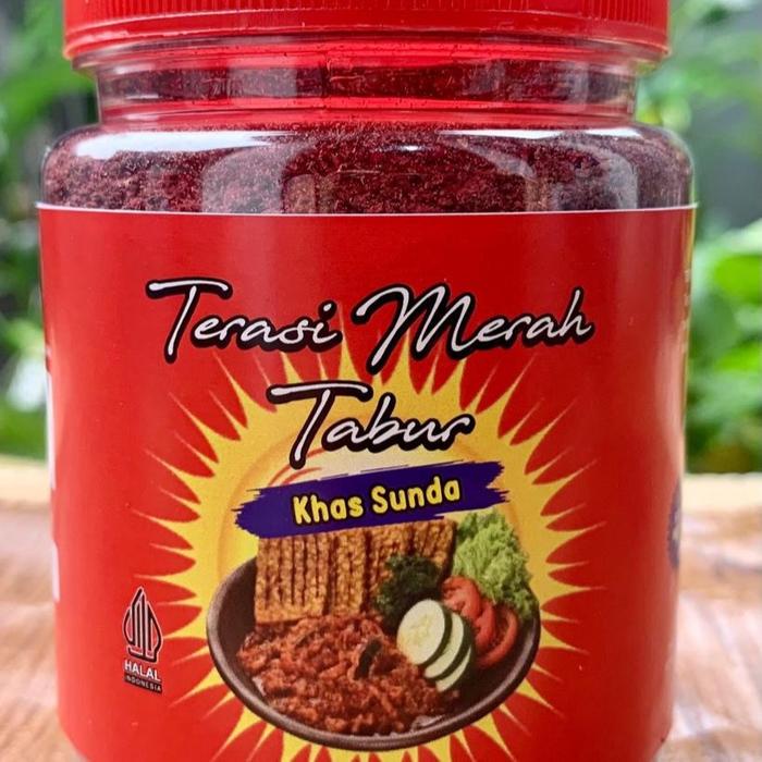 

AL485 TERASI MERAH TABUR KHAS SUNDA SUDAH MATANG SIAP SAJI Masakan Rebon Bubuk Rempah Udang Instan
