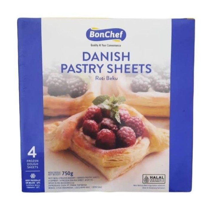 

Lezat- BONCHEF DANISH PASTRY SHEET 750GR ISI 4 LEMBAR KHUSUS OJOL