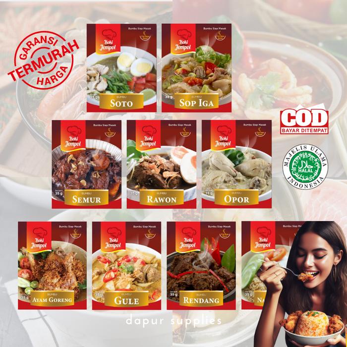 

HC325 Bumbu Instan Khas Nusantara Koki Jempol / Bumbu Masak Koki Jempol / Bumbu Instan Siap Masak