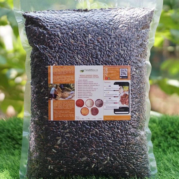 

Lezat- Beras Hitam Pecah Kulit FRESH langsung dari Sawah Petani (2kg vacuum)
