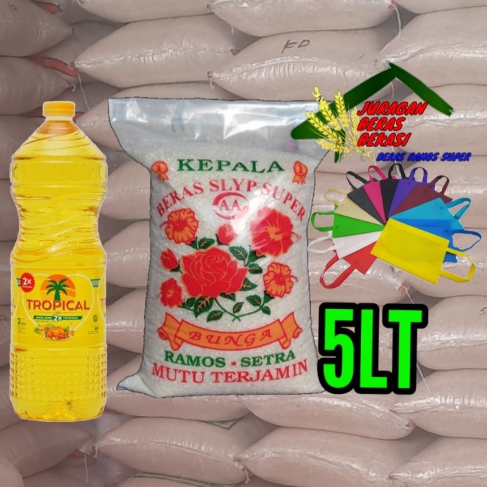 

Lezat- PAKET BERAS BUNGA 5L + MINYAK 1L