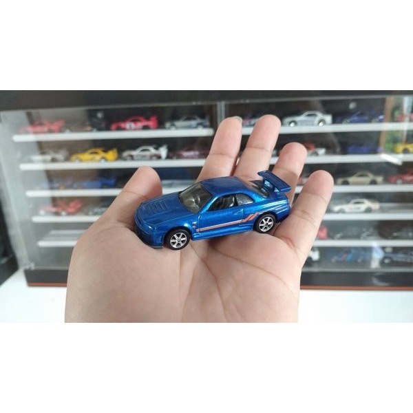 SJ HOTWHEELS SKYLINE R34 BIRU LOOSE NOT RETRO