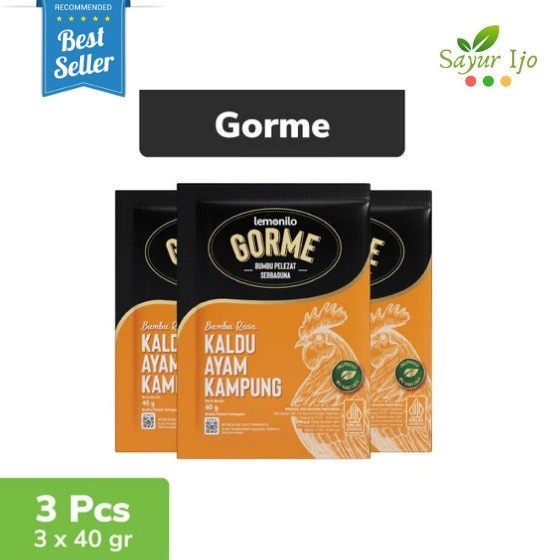 

SP634 LEMONILO Gorme Bumbu Kaldu Ayam Kampung 40Gr x 3 Chicken Rempah Instan BIG SALE