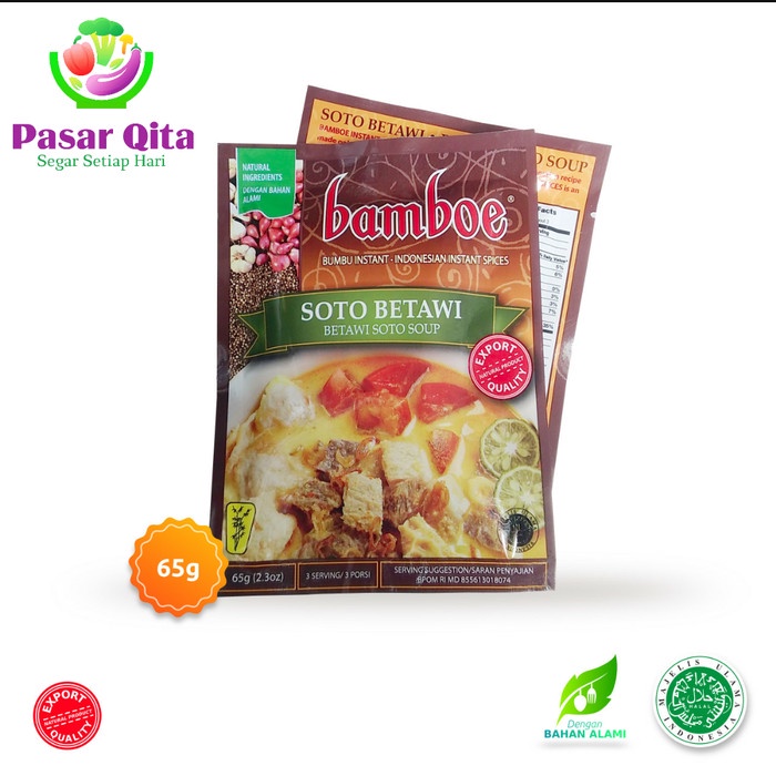 

HC960 Bamboe Bumbu Instan Soto Betawi - 1 Sacheet ( Pasar Qita ) FREE ONGKIR
