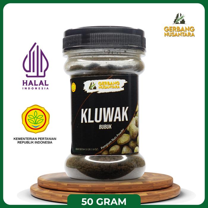 

ZC559 Gerbang Rempah Nusantara - Kluwak Hitam Bubuk / Pangium Nut Powder - Bumbu Masak 50 GR Masakan