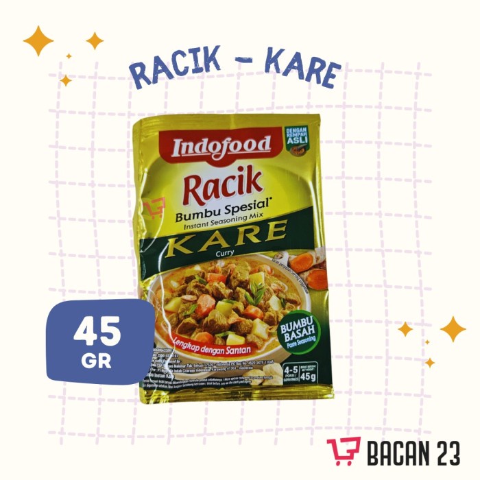 

EY814 Bumbu Racik Indofood Kare (45 Gr) / Bumbu Instan / Bumbu Basah CUCI GUDANG