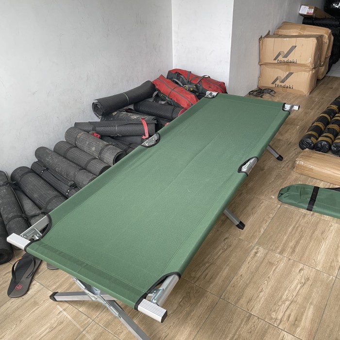PREMIUM velbed tempat tidur lipat velbed tni tempat tidur portable alumunium