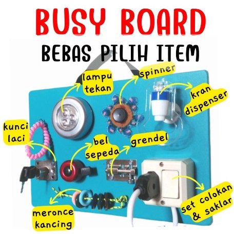 PREMIUM Mainan Edukasi Busy Board / Papan Main Busy Board