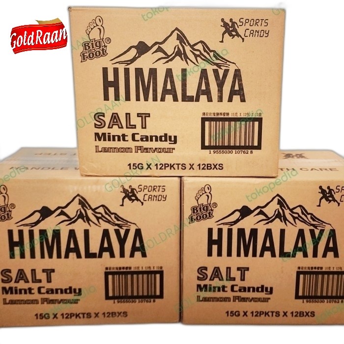Permen Himalayan Salt Mint Candy Lemon Flavour Big Foot Karton