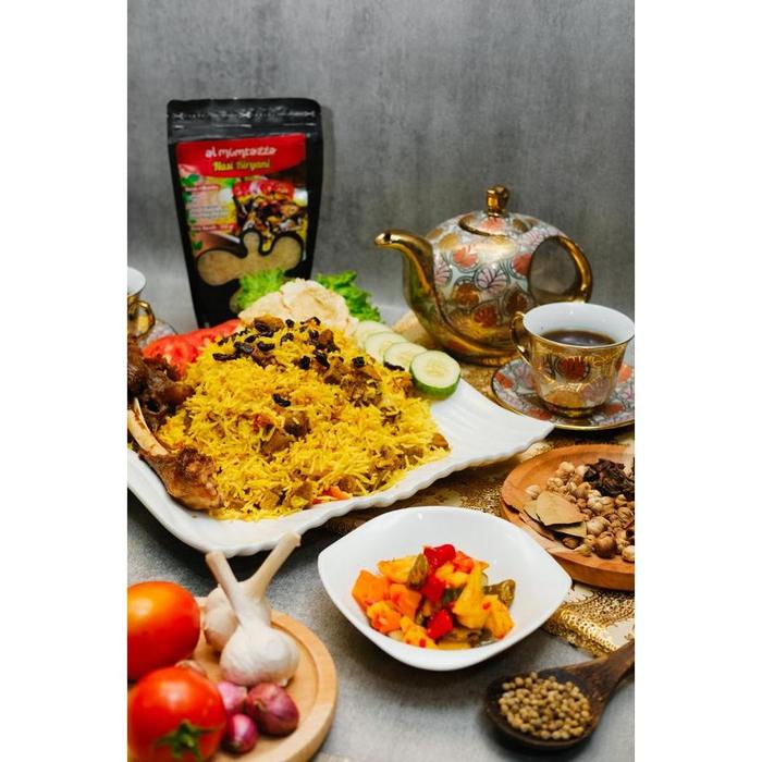 

Lezat- Al Mumtazza Nasi Biryani Briyani Beras Basmati Bumbu Instan 350gr