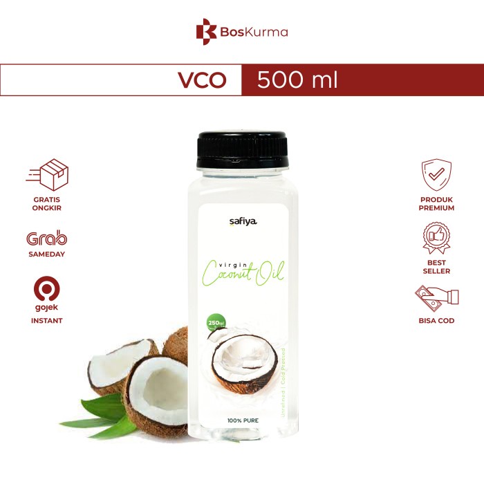

Lezat- VCO Virgin Coconut Oil 500 ml Minyak kelapa Murni