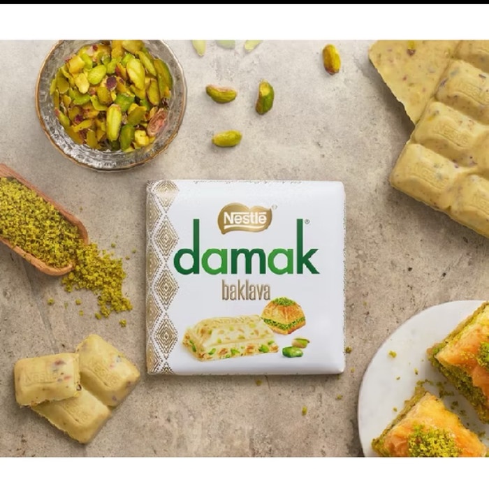 

Coklat Damak Baklava Coklat Nestle Turki Damak Pistachio - Pistachio White