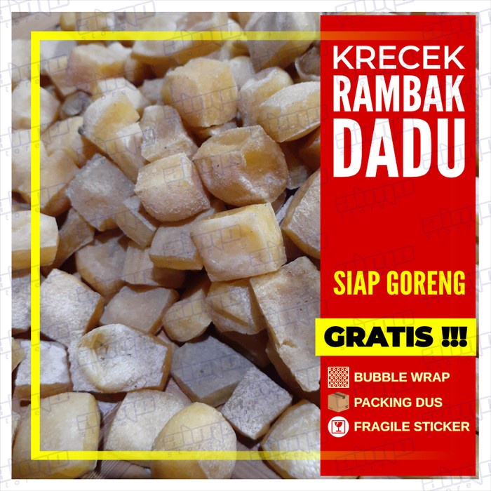 

(GoodSeller) Kerupuk Rambak Kulit Sapi Krecek Dadu Dorokdok Mentah Krupuk Kerecek