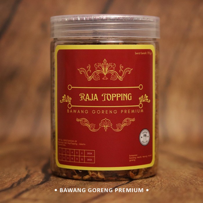 

Bawang Goreng Premium Raja Topping / Premium Brebes / Premium Fried Shallots Raja Topping