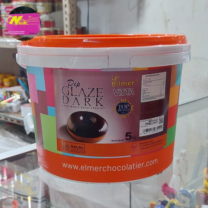 

elmer dip glaze dark 5 kg khusus grab gojek