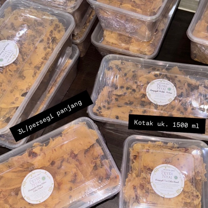 

PEYEK NYAI - Rempeyek Semua Varian (3L/Toples 3000 ml) Peyek Kacang Peyek Teri Medan Peyek Udang