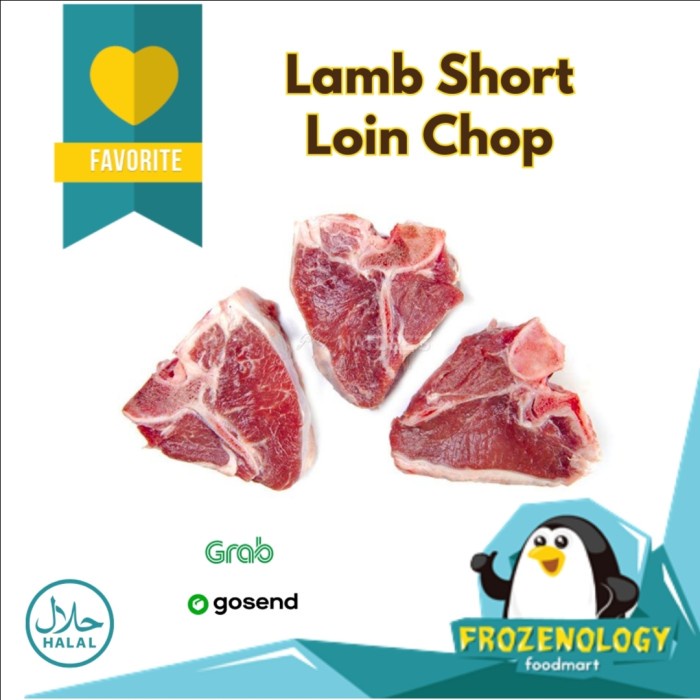 

Lezat- Lamb Short Loin Bone-in Chop Premium Daging Domba