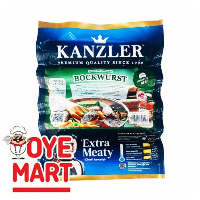 

Lezat- KANZLER BOCKWURST 360GR ISI 5 SOSIS SAPI DAN AYAM
