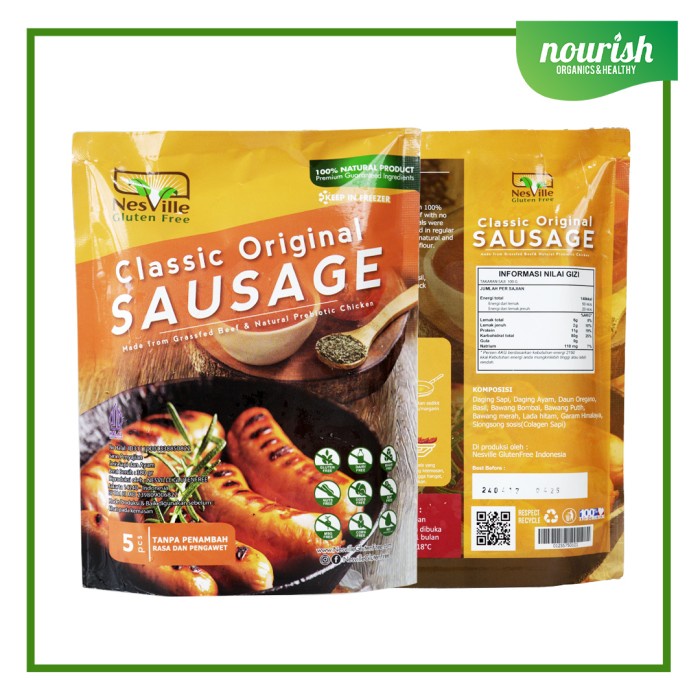 

Lezat- Nesville Classic Original Sausage Sosis Non GMO,GLUTEN FREE, HALAL