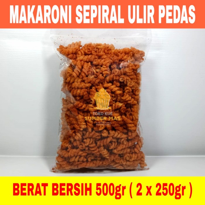 

Makaroni Spiral Rasa Pedes Berat Bersih 500 Gr - Pedas, 500 Gram