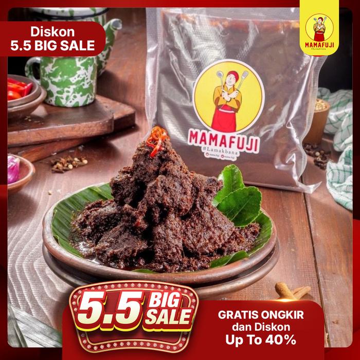 

[dch] - Mama Fuji - Rendang Padang Asli 700gr (Ukuran Besar 10 Potong)