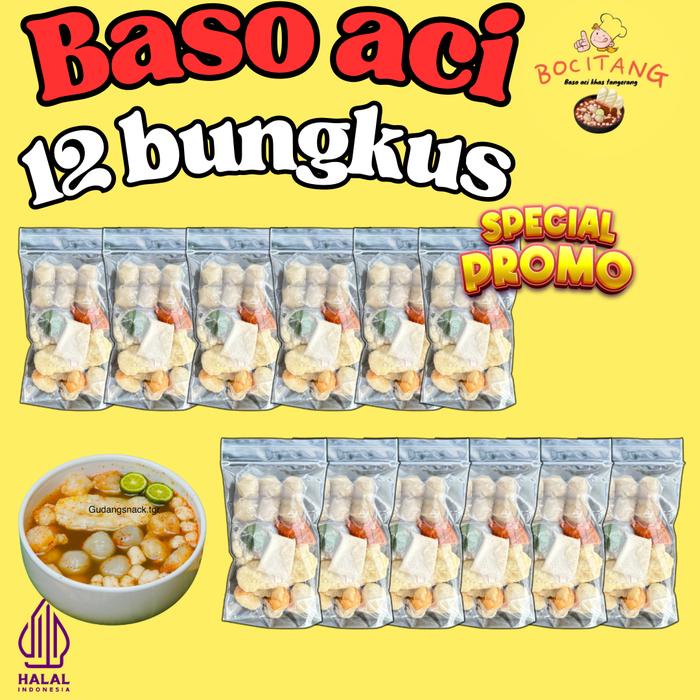 

12 Baso Aci Paket Hemat Makanan Instan Food Kaldu Pedas Kuah Seblak Ayam