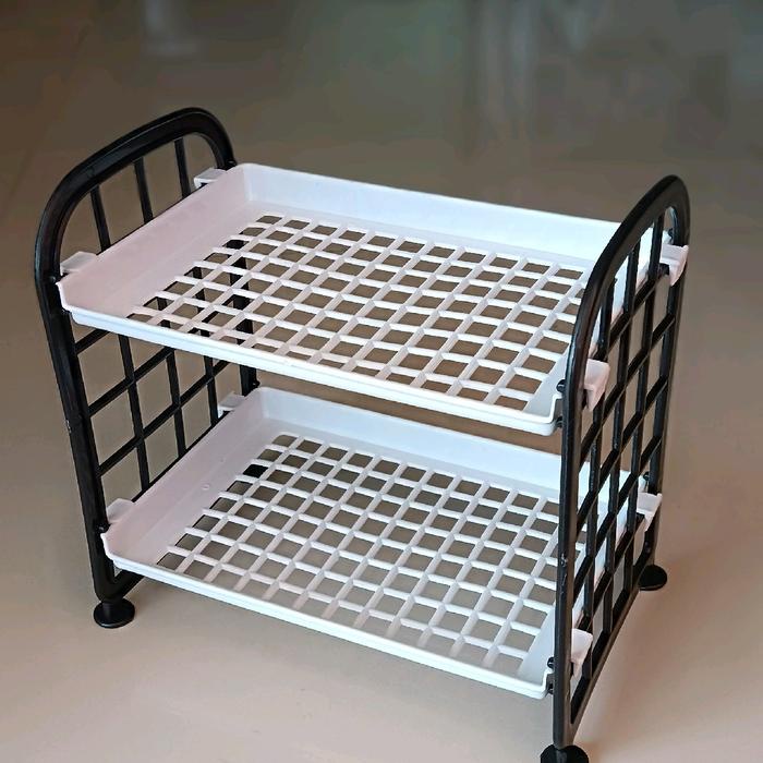 Rak Mini 2 susun Rak kosmetik rak serbaguna Rak Skincare